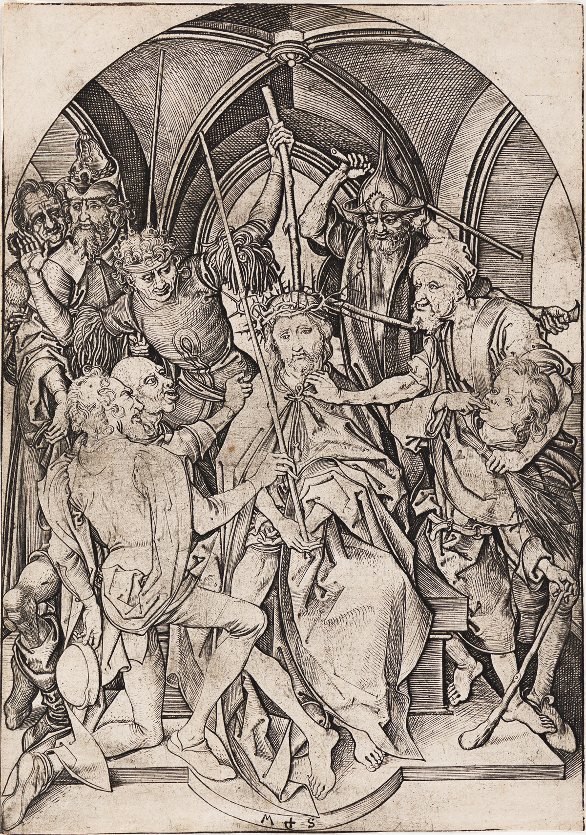 MARTIN SCHONGAUER Christ Crowned with Thorns.